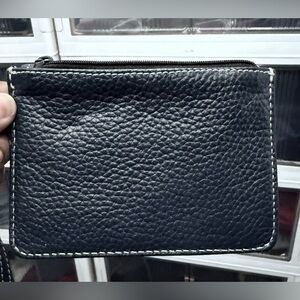 Dooney & Bourke Navy Leather  Coin Change Wristlet Purse